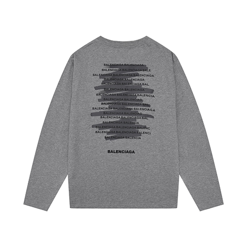 バレンシアガ 長袖 Tシャツ スーパーコピー BALENCIAGAプリント長袖Tシャツ、男女兼用