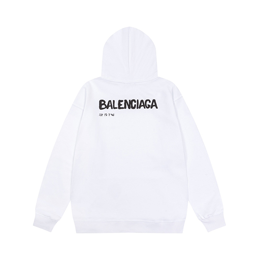 バレンシアガ パーカースーパーコピー BALENCIAGA プリントロゴ ポケット パーカー