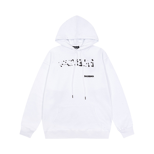 バレンシアガ パーカースーパーコピー BALENCIAGA プリントロゴ ポケット パーカー