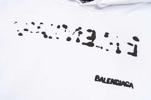 バレンシアガ パーカースーパーコピー BALENCIAGA プリントロゴ ポケット パーカー