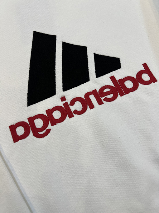 バレンシアガ x アディダス コラボ刺繍スウェット長袖 Tシャツ 大人気