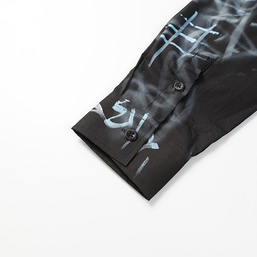 バレンシアガシャツ スーパーコピー  手描きグラフィティシャツジャケット、2時間で1点のアイテム完成、唯一無二