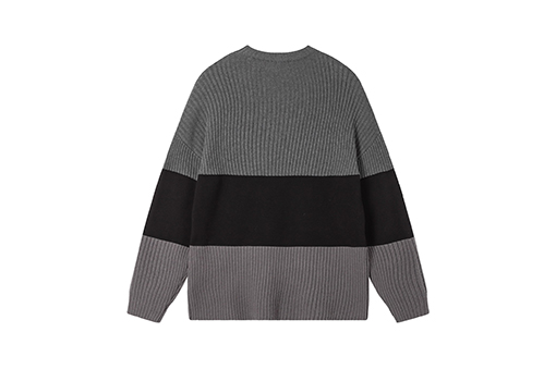 バレンシアガ ニットセータースーパーコピー Balenciaga 3種の異なる素材のウールを使用した3段階のパッチワークニットセーター