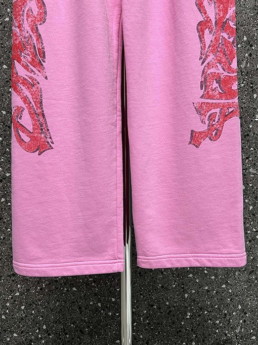 バレンシアガ   スウェットパンツ コピー BALENCIAGA   炎のグラフィティロゴレギンス、2色のウォータープリントロゴ