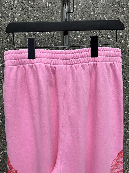 バレンシアガ   スウェットパンツ コピー BALENCIAGA   炎のグラフィティロゴレギンス、2色のウォータープリントロゴ
