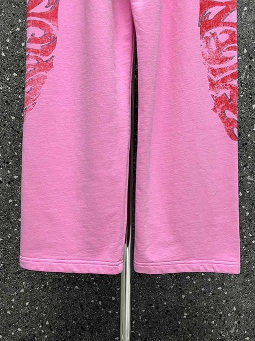 バレンシアガ   スウェットパンツ コピー BALENCIAGA   炎のグラフィティロゴレギンス、2色のウォータープリントロゴ