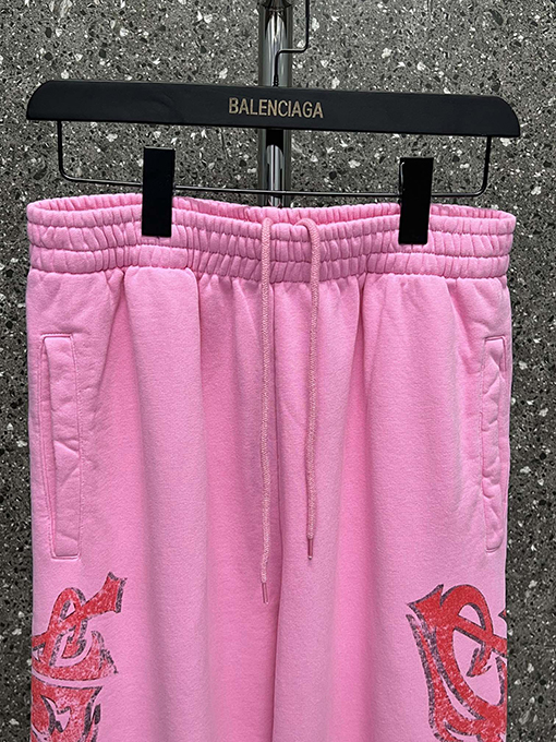 バレンシアガ   スウェットパンツ コピー BALENCIAGA   炎のグラフィティロゴレギンス、2色のウォータープリントロゴ