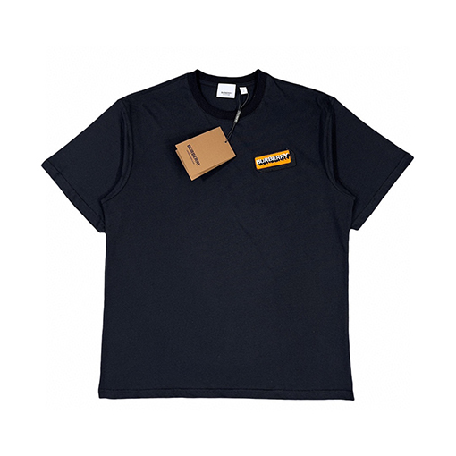 バーバリー 半袖Tシャツスーパーコピー  BURBERRY 胸元ロゴ刺繍ショートスリーブ