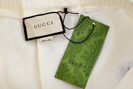 グッチ スウェットパンツ スーパーコピー GUCCI クラシックな赤緑ウェービングパッチ ボタン付きパンツレッグ カジュアルロングパンツ
