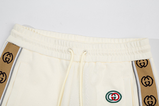 グッチ スウェットパンツ コピー GUCCI ダブルGアルファベットウェービング ハイデンシティ刺繍ロゴ