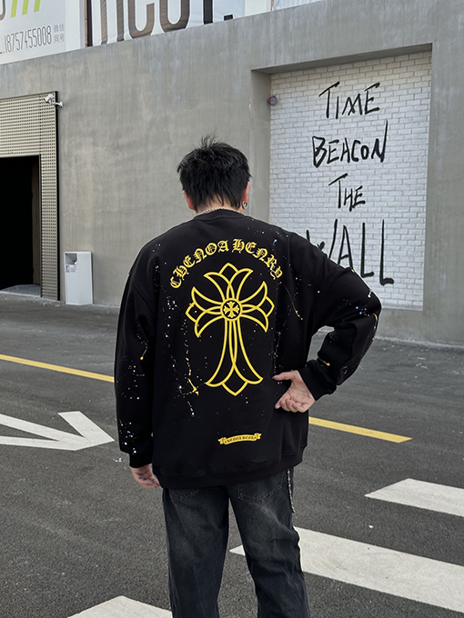 クロムハーツ スウェットTシャツ スーパーコピー    CHROME HEART柔らかな純綿420g素材、ゆったりとしたOSオーバーサイズ