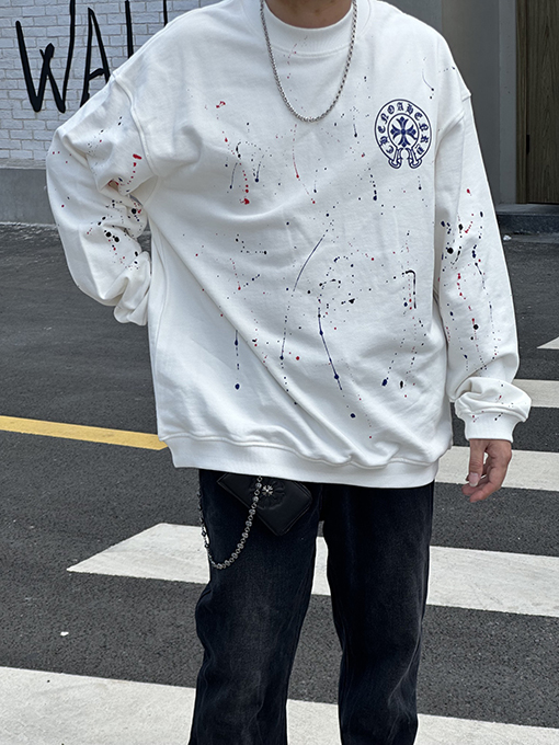 クロムハーツ スウェットTシャツ スーパーコピー    CHROME HEART柔らかな純綿420g素材、ゆったりとしたOSオーバーサイズ