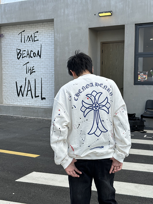 クロムハーツ スウェットTシャツ スーパーコピー    CHROME HEART柔らかな純綿420g素材、ゆったりとしたOSオーバーサイズ