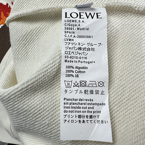 ロエベ パーカー スーパーコピー LOEWE 刺繍パッチポケットカップルフーディー