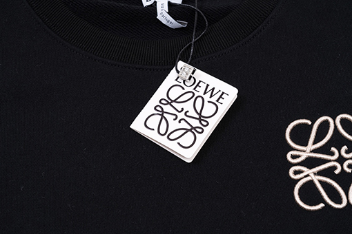 ロエベ スウェットTシャツ 刺繍ロゴ 花レースウェービング ハイクオリティ
