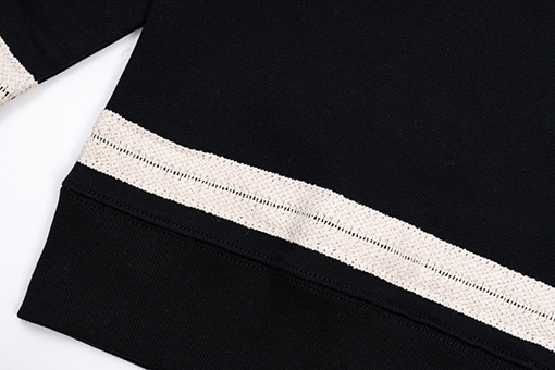 ロエベ スウェットTシャツ 刺繍ロゴ 花レースウェービング ハイクオリティ