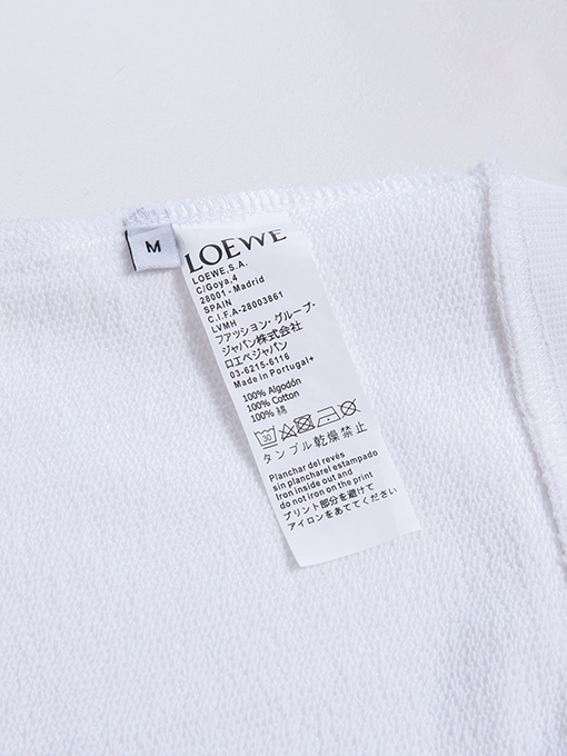 ロエベ スウェットTシャツ コピー ロゴ刺繍の大きなポケット付きソリッドカラーラウンドネックスウェットシャツ