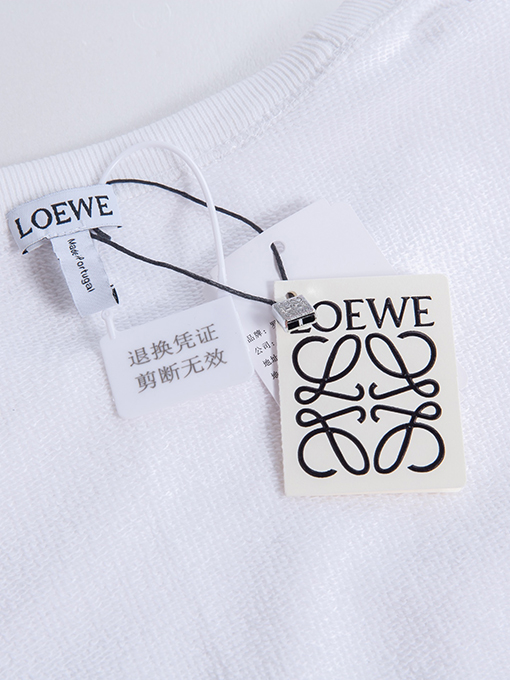 ロエベ スウェットTシャツ コピー ロゴ刺繍の大きなポケット付きソリッドカラーラウンドネックスウェットシャツ