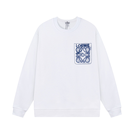 ロエベ スウェットTシャツ    LOEWE コピー   刺繍グラフィティテクスチャーの文字ロゴラウンドネックスウェットシャツ