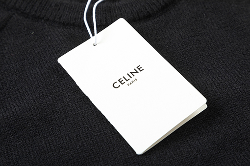 セリーヌ セーター CELINEスーパーコピー ロゴ刺繍入りのシンプルでエレガントなラウンドネックセーター