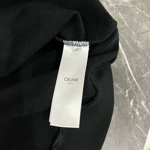 セリーヌ スウェットTシャツ CELINEコピー ロゴ刺繍入りのシンプルでエレガントなラウンドネックセーター