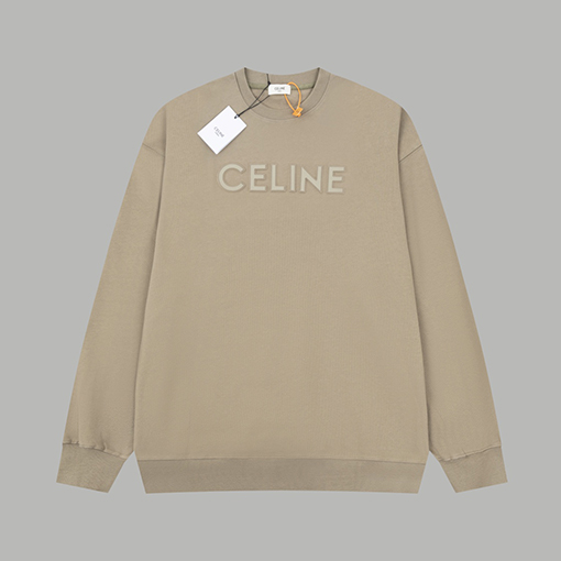 セリーヌ スウェットTシャツコピー  CELINE凹凸ロゴエンボススウェット