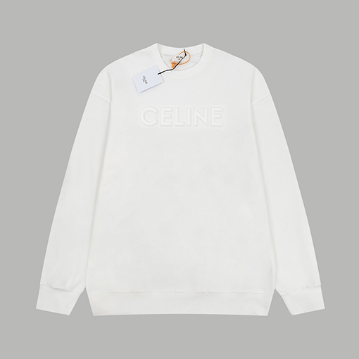 セリーヌ スウェットTシャツコピー  CELINE凹凸ロゴエンボススウェット