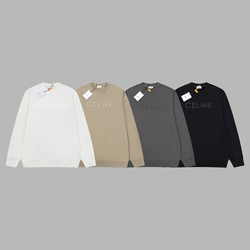 セリーヌ スウェットTシャツコピー  CELINE凹凸ロゴエンボススウェット