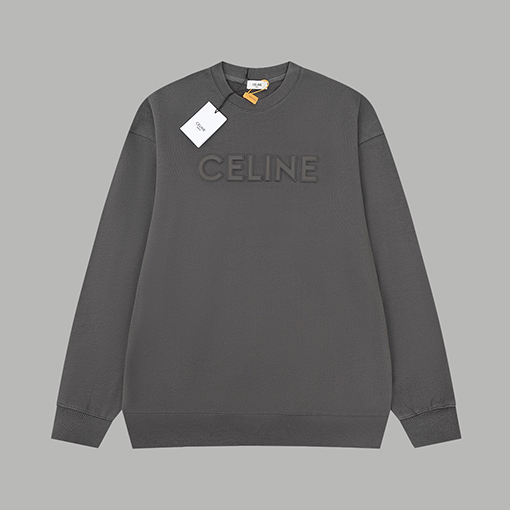 セリーヌ スウェットTシャツコピー  CELINE凹凸ロゴエンボススウェット