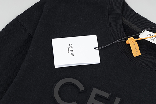 セリーヌ スウェットTシャツコピー  CELINE凹凸ロゴエンボススウェット