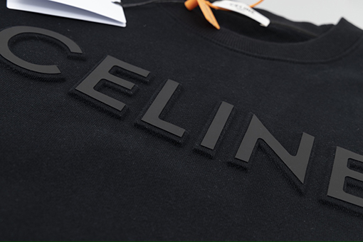 セリーヌ スウェットTシャツコピー  CELINE凹凸ロゴエンボススウェット