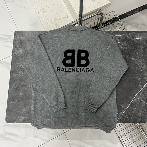 バレンシアガ カーディガンスーパーコピー   BALENCIAGA ダブルBロゴ刺繍編みカーディガン 最大約900gの高充実度