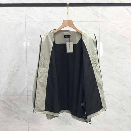 バレンシアガ アウター BALENCIAGA コピー パッチワーク スプライスとスタンドカラーのフルジップジャケット アウター