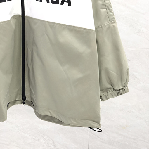 バレンシアガ アウター BALENCIAGA コピー パッチワーク スプライスとスタンドカラーのフルジップジャケット アウター