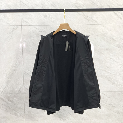 バレンシアガ アウター BALENCIAGA コピー パッチワーク スプライスとスタンドカラーのフルジップジャケット アウター