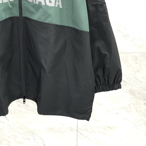 バレンシアガ アウター BALENCIAGA コピー パッチワーク スプライスとスタンドカラーのフルジップジャケット アウター