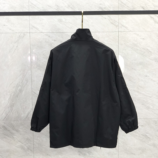 バレンシアガ アウター BALENCIAGA コピー パッチワーク スプライスとスタンドカラーのフルジップジャケット アウター