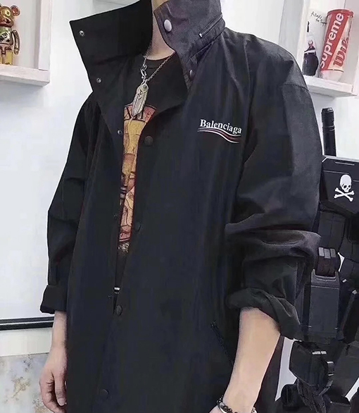 バレンシアガ ジャケット BALENCIAGA シングルボタンウィンドブレーカージャケット