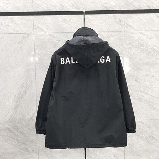 バレンシアガ  ジャケット アウター  BALENCIAGA   バックにロゴプリントのシングルボタンジャケット