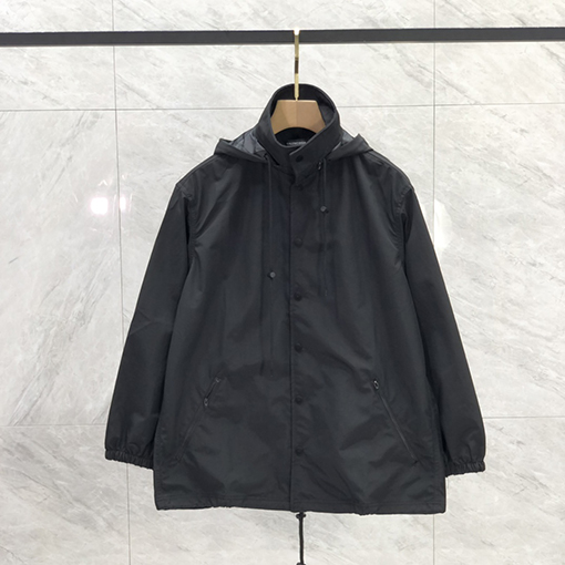 バレンシアガ  ジャケット アウター  BALENCIAGA   バックにロゴプリントのシングルボタンジャケット