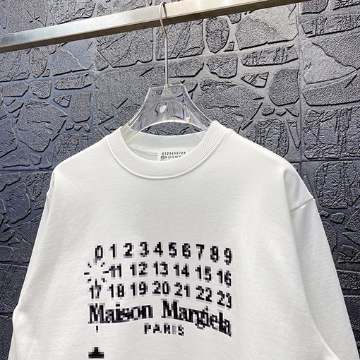 マルタンマルジェラ スウェットTシャツ コピー モザイク 数字 スウェットTシャツ