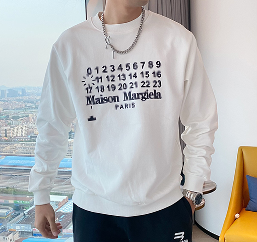 マルタンマルジェラ スウェットTシャツ コピー モザイク 数字 スウェットTシャツ