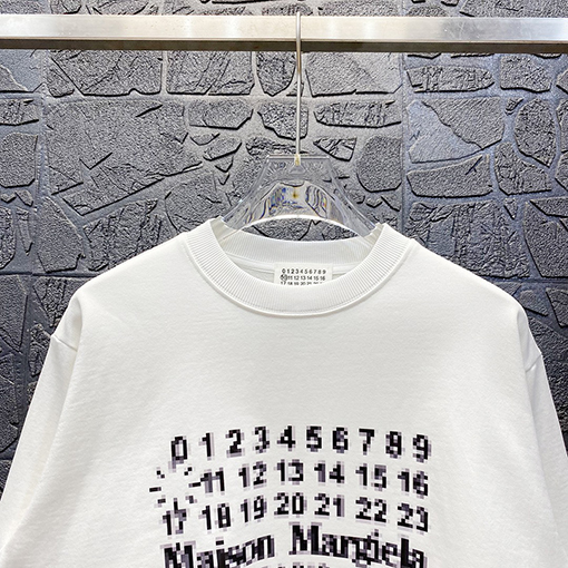 マルタンマルジェラ スウェットTシャツ コピー モザイク 数字 スウェットTシャツ