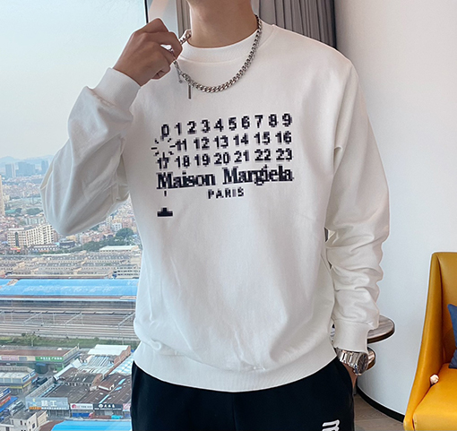 マルタンマルジェラ スウェットTシャツ コピー モザイク 数字 スウェットTシャツ