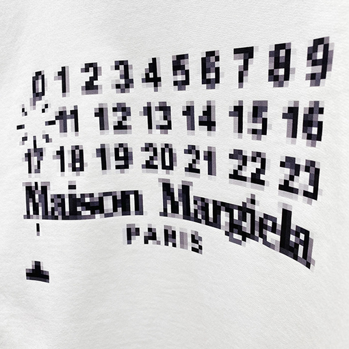 マルタンマルジェラ  スウェットTシャツ コピー モザイク 数字 スウェットTシャツ
