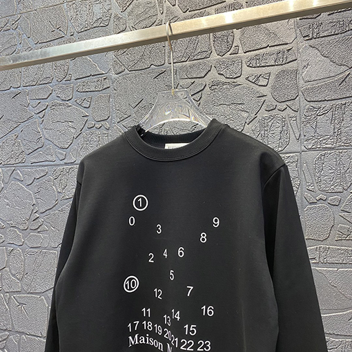 マルタンマルジェラ スウェットTシャツ コピー Maison Margiela 数字 スウェット長袖 Tシャツ