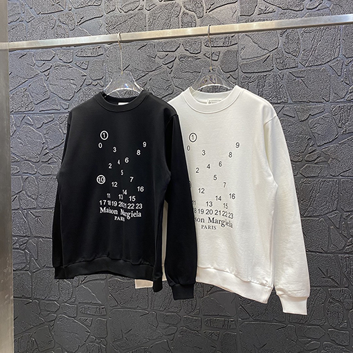 マルタンマルジェラ スウェットTシャツ コピー Maison Margiela 数字 スウェット長袖 Tシャツ