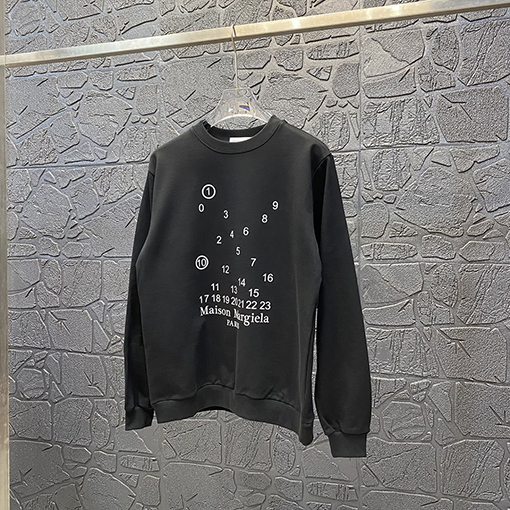 マルタンマルジェラ スウェットTシャツ コピー Maison Margiela 数字 スウェット長袖 Tシャツ