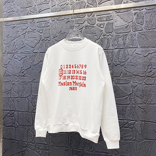 マルタンマルジェラ スウェットTシャツ Maison Margiela コピー RED数字 スウェット長袖 Tシャツ