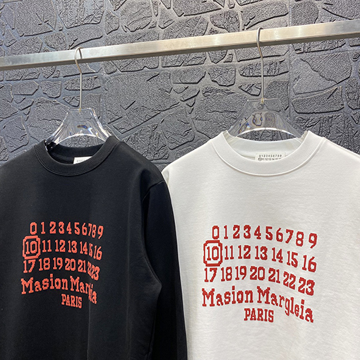 マルタンマルジェラ スウェットTシャツ Maison Margiela コピー RED数字 スウェット長袖 Tシャツ